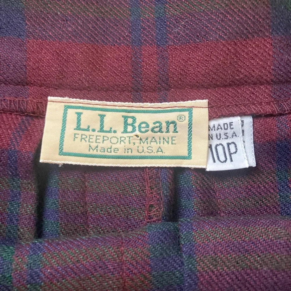 1980s Vintage Indie Grunge LL Bean Pleated Plaid Skirt - Picture 4 of 4